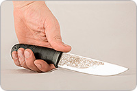 Нож Турист наборная кожа, 95х18, текстолит : фото 3