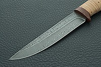 Нож Турист береста, нержавеющий дамаск, текстолит : фото 3