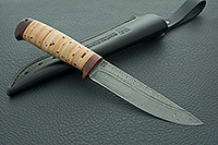 Нож Турист береста, нержавеющий дамаск, текстолит : фото 9