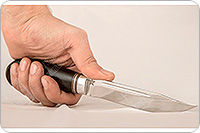 Нож Финка - 2 граб (черное дерево), 95х18, алюминий : фото 3