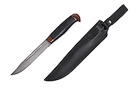 Нож Финка - 2 наборная кожа, нержавеющий дамаск, текстолит : фото 2