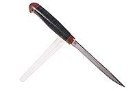 Нож Финка - 2 наборная кожа, нержавеющий дамаск, текстолит : фото 3