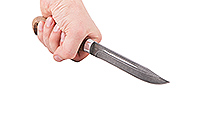 Нож Финка - 2 орех, нержавеющий дамаск, алюминий : фото 5