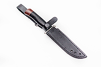 Нож Финка Вачинская наборная кожа, нержавеющий дамаск, текстолит : фото 6