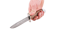 Нож Финка Вачинская орех, нержавеющий дамаск, алюминий : фото 5