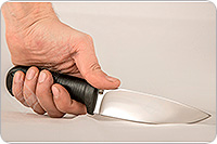 Нож Шашлычный наборная кожа, 95х18, текстолит : фото 3