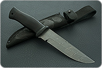 Нож Н8 Лондон-Спецназ граб (черное дерево), нержавеющий дамаск, текстолит : фото 9