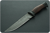 Нож Н8-Спецназ мореный орех, черный дамаск, текстолит : фото 2