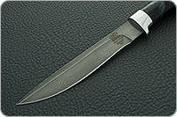 Нож Н57 Змеелов смола, черный дамаск, алюминий : фото 3