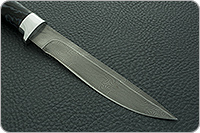 Нож Н57 Змеелов смола, черный дамаск, алюминий : фото 4