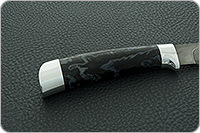 Нож Н57 Змеелов смола, черный дамаск, алюминий : фото 5