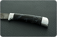 Нож Н57 Змеелов смола, черный дамаск, алюминий : фото 6