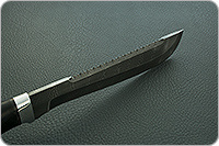 Нож Н89 Пиранья граб (черное дерево), черный дамаск, алюминий : фото 8