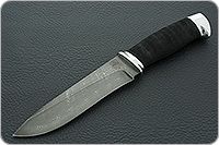 Нож Н1  Рыцарь микропористая резина, черный дамаск, алюминий : фото 2