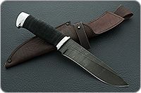 Нож Н1  Рыцарь микропористая резина, черный дамаск, алюминий : фото 8