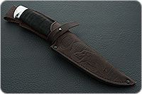 Нож Н1  Рыцарь микропористая резина, черный дамаск, алюминий : фото 9