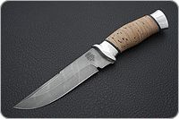 Нож Н8-Спецназ береста, черный дамаск, алюминий : фото 2