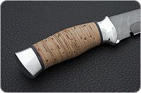 Нож Н8-Спецназ береста, черный дамаск, алюминий : фото 5