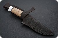 Нож Н8-Спецназ береста, черный дамаск, алюминий : фото 9