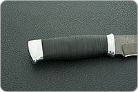 Нож Н1 Рыцарь наборная кожа, черный дамаск, алюминий : фото 5