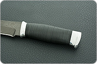 Нож Н1 Рыцарь наборная кожа, черный дамаск, алюминий : фото 6