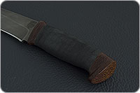 Нож Н1 Рыцарь микропористая резина, черный дамаск, текстолит : фото 6