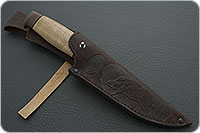 Нож Н1 Рыцарь орех, черный дамаск, текстолит : фото 9