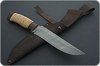 Нож Н2 Турецкий береста, нержавеющий дамаск, текстолит : фото 8