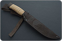 Нож Н2 Турецкий береста, нержавеющий дамаск, текстолит : фото 9