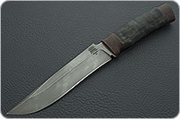 Нож Н2 Турецкий микропористая резина, черный дамаск, текстолит : фото 2