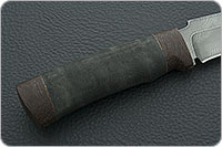 Нож Н2 Турецкий микропористая резина, черный дамаск, текстолит : фото 5