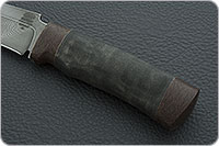 Нож Н2 Турецкий микропористая резина, черный дамаск, текстолит : фото 6