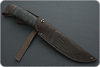 Нож Н2 Турецкий микропористая резина, черный дамаск, текстолит : фото 9