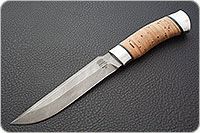 Нож Н3-Гумбольт береста, черный дамаск, алюминий : фото 2