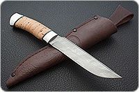 Нож Н3-Гумбольт береста, черный дамаск, алюминий : фото 8