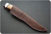 Нож Н3-Гумбольт береста, черный дамаск, алюминий : фото 9