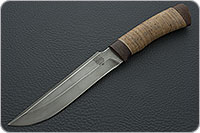 Нож Н3-Гумбольт береста, черный дамаск, текстолит : фото 2