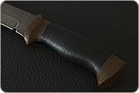 Нож Н8-Спецназ наборная кожа, черный дамаск, текстолит : фото 6