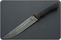 Нож Н3-Гумбольт наборная кожа, черный дамаск, текстолит : фото 2