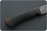 Нож Н3-Гумбольт наборная кожа, черный дамаск, текстолит : фото 5