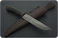 Нож Н3-Гумбольт наборная кожа, черный дамаск, текстолит : фото 8