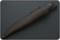 Нож Н3-Гумбольт наборная кожа, черный дамаск, текстолит : фото 9