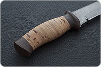 Нож Н8-Спецназ береста, черный дамаск, текстолит : фото 4