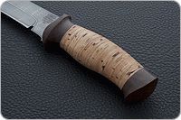 Нож Н8-Спецназ береста, черный дамаск, текстолит : фото 5