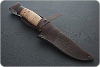 Нож Н8-Спецназ береста, черный дамаск, текстолит : фото 9