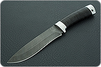 Нож Н6 Александр II наборная кожа, черный дамаск, алюминий : фото 2