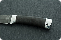 Нож Н6 Александр II наборная кожа, черный дамаск, алюминий : фото 6