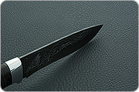 Нож Н6 Александр II наборная кожа, черный дамаск, алюминий : фото 8