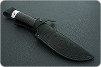 Нож Н6 Александр II наборная кожа, черный дамаск, алюминий : фото 10
