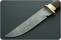 Нож Н8-Спецназ орех, черный дамаск, латунь  : фото 3